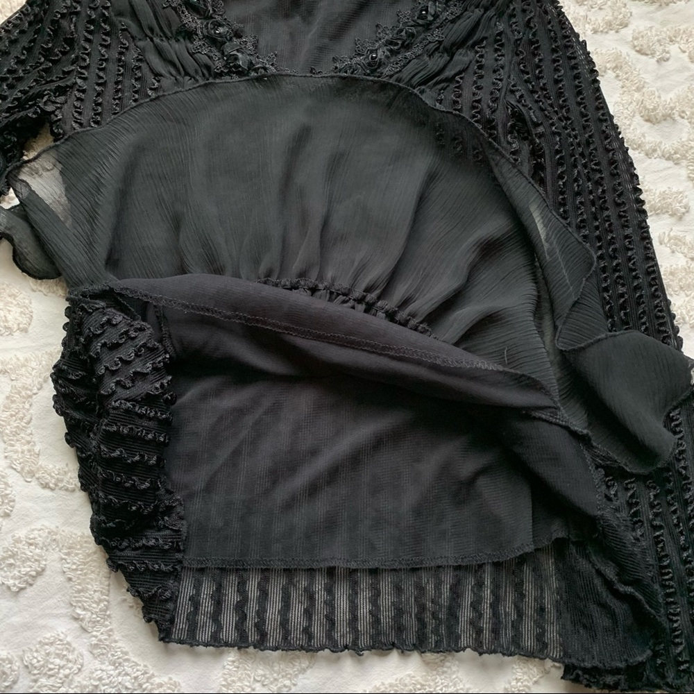 Gothic Ruffle Lace Layered top small - Picture 7 of 12